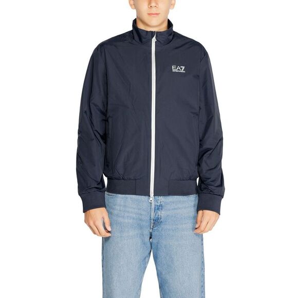 EA7 Emporio Armani Blue Polyamide Jackets And Men's Coat